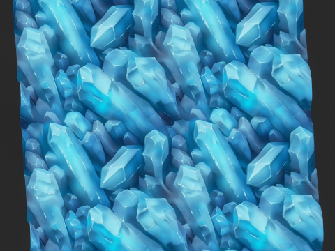 Stylized Crystal Seamless Texture CG Texturen
