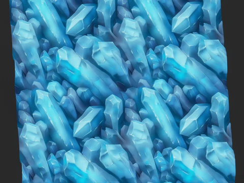 Stylized Crystal Seamless Texture CG Textures