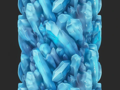 Stylized Crystal Seamless Texture CG Textures