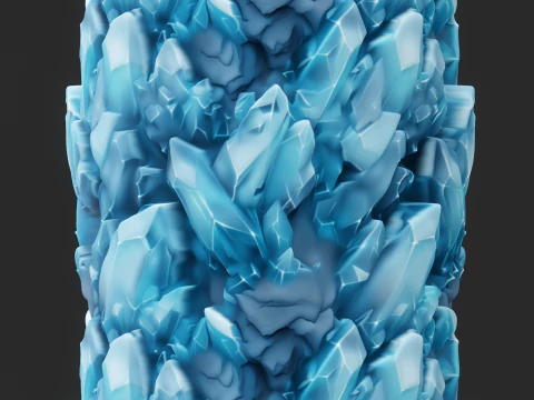 Stylized Crystal Seamless Texture CG Textures