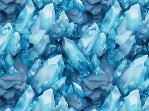 Stylized Crystal Seamless Texture CG Textures