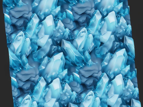 Stylized Crystal Seamless Texture CG Textures