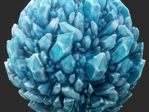 Stylized Crystal Seamless Texture CG Textures