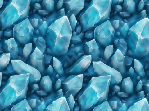 Stylized Crystal Seamless Texture CG Textures