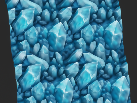 Stylized Crystal Seamless Texture CG Textures
