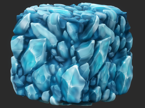 Stylized Crystal Seamless Texture CG Textures