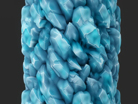 Stylized Crystal Seamless Texture CG Textures
