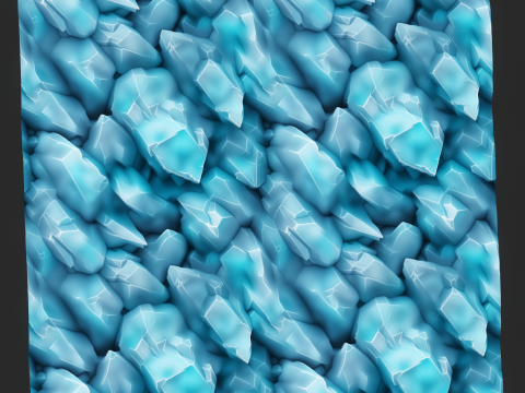 Stylized Crystal Seamless Texture CG Textures