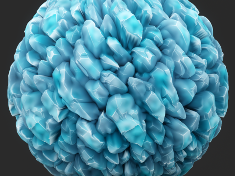 Stylized Crystal Seamless Texture CG Textures