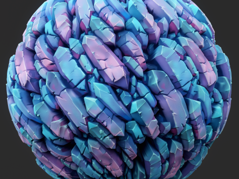 Stylized Crystal Seamless Texture CG Textures