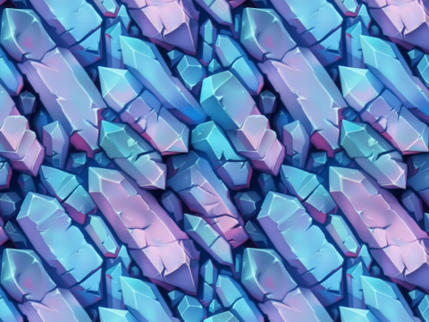 Stylized Crystal Seamless Texture CG Textures