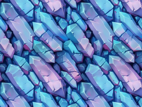 Stylized Crystal Seamless Texture CG Textures