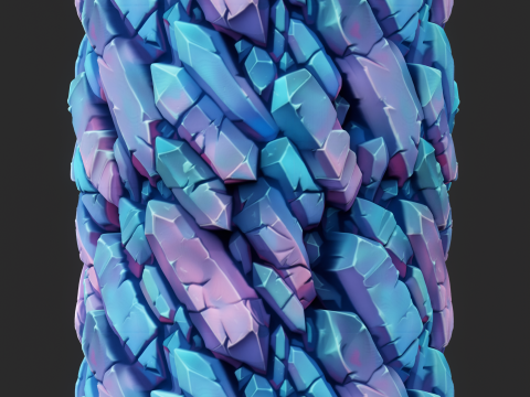 Stylized Crystal Seamless Texture CG Textures
