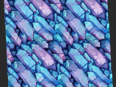 Stylized Crystal Seamless Texture CG Textures