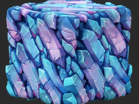 Stylized Crystal Seamless Texture CG Textures