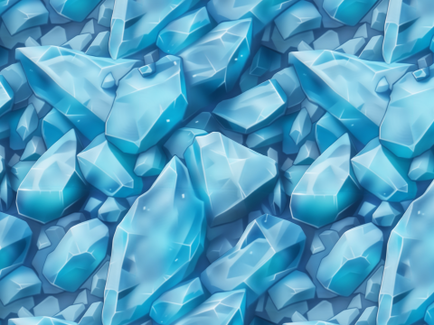 Stylized Crystal Seamless Texture CG Textures