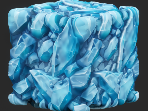 Stylized Crystal Seamless Texture CG Textures