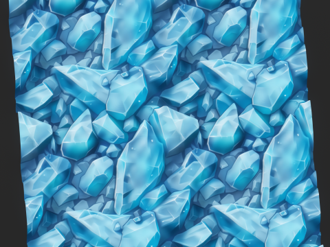 Stylized Crystal Seamless Texture CG Textures