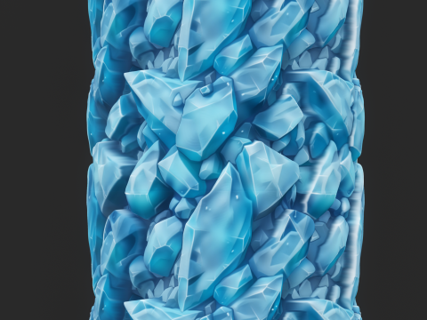 Stylized Crystal Seamless Texture CG Textures