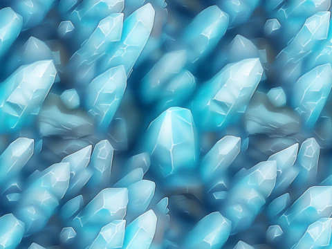 Stylized Crystal Seamless Texture CG Textures