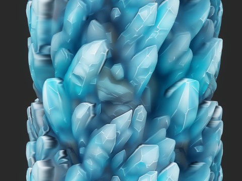 Stylized Crystal Seamless Texture Tekstur CG
