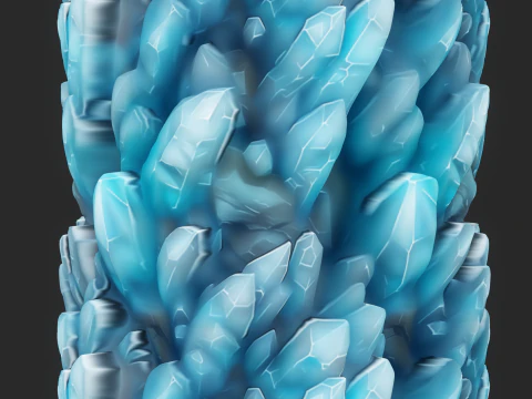 Stylized Crystal Seamless Texture CG Textures