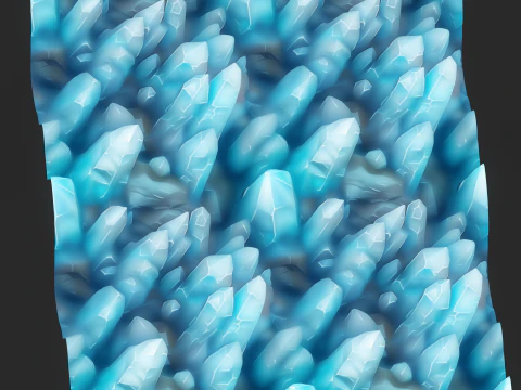 Stylized Crystal Seamless Texture CG Textures