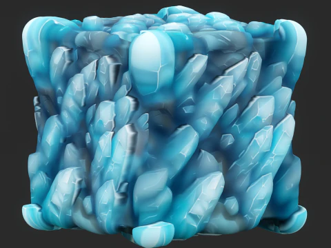 Stylized Crystal Seamless Texture CG Textures