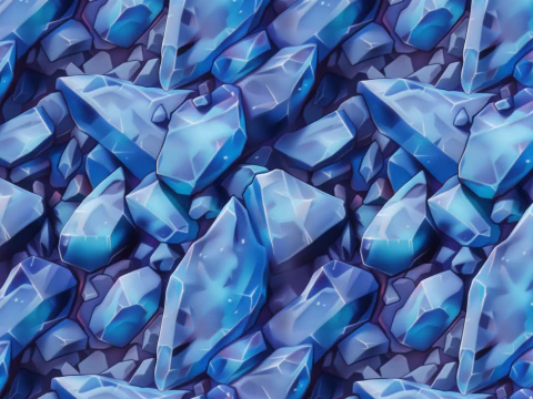Stylized Crystal Seamless Texture CG Textures