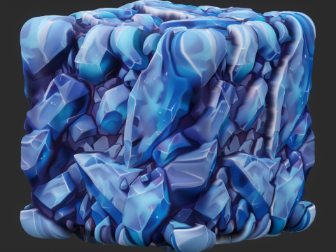 Stylized Crystal Seamless Texture CG Textures