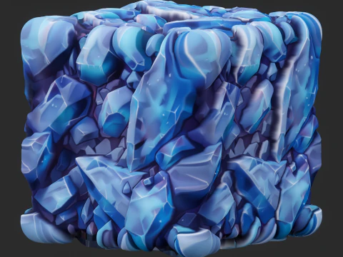 Stylized Crystal Seamless Texture CG Textures