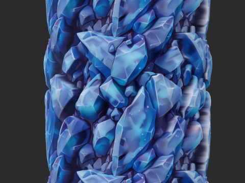 Stylized Crystal Seamless Texture CG Textures