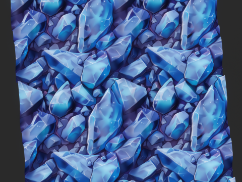 Stylized Crystal Seamless Texture CG Textures