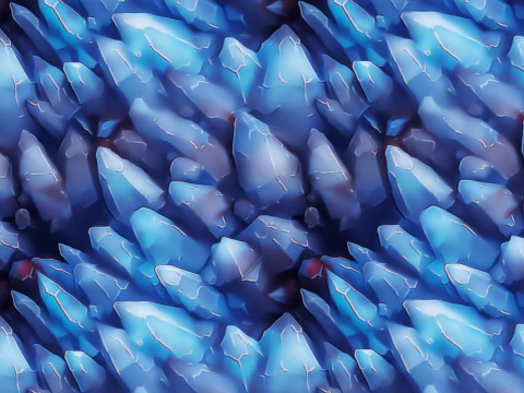 Stylized Crystal Seamless Texture CG Textures