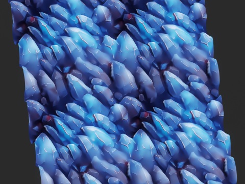Stylized Crystal Seamless Texture CG Texturen