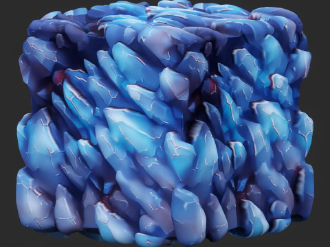 Stylized Crystal Seamless Texture CG Textures