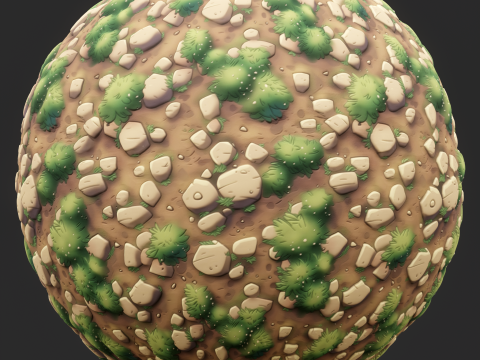 Stylized Ground Seamless Texture CG Textures