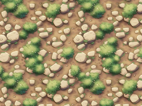 Stylized Ground Seamless Texture CG Textures