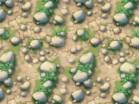 Stylized Ground Seamless Texture CG Texturen