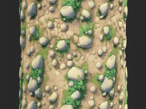 Stylized Ground Seamless Texture CG Dokuları