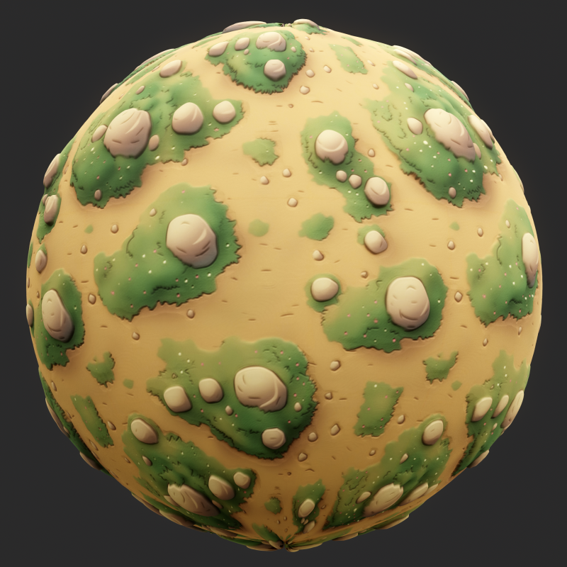 Stylized Ground Seamless Texture CG Текстури .c4d .max .obj .3ds .fbx .stl .blend 