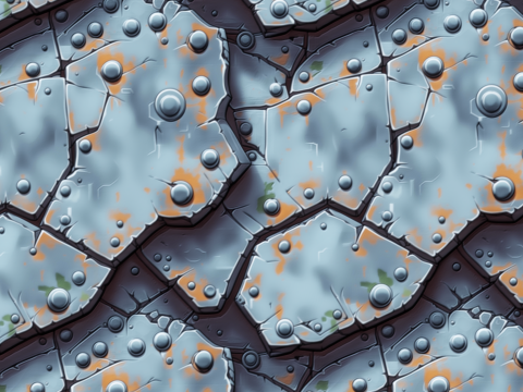 Stylized Metal Seamless Texture Tekstur CG