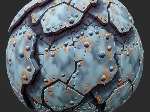 Stylized Metal Seamless Texture Tekstur CG