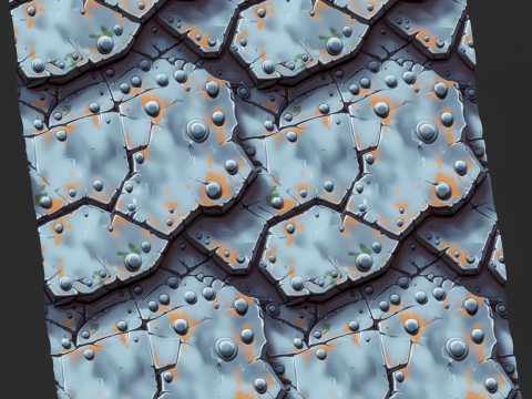Stylized Metal Seamless Texture Tekstur CG