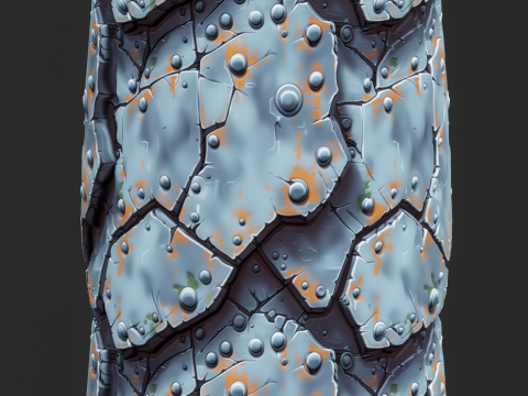 Stylized Metal Seamless Texture Tekstur CG