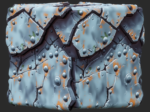 Stylized Metal Seamless Texture Tekstur CG
