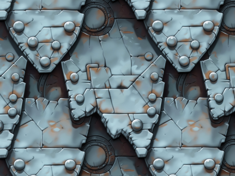 Stylized Metal Seamless Texture CG Textures