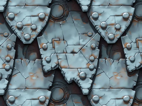 Stylized Metal Seamless Texture CG Textures