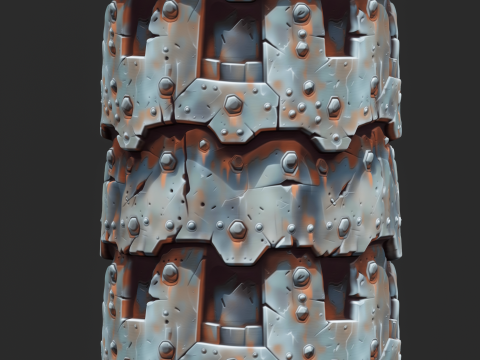 Stylized Metal Seamless Texture CG テクスチャ