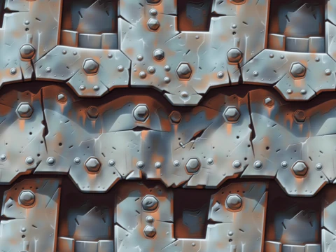 Stylized Metal Seamless Texture CG Textures